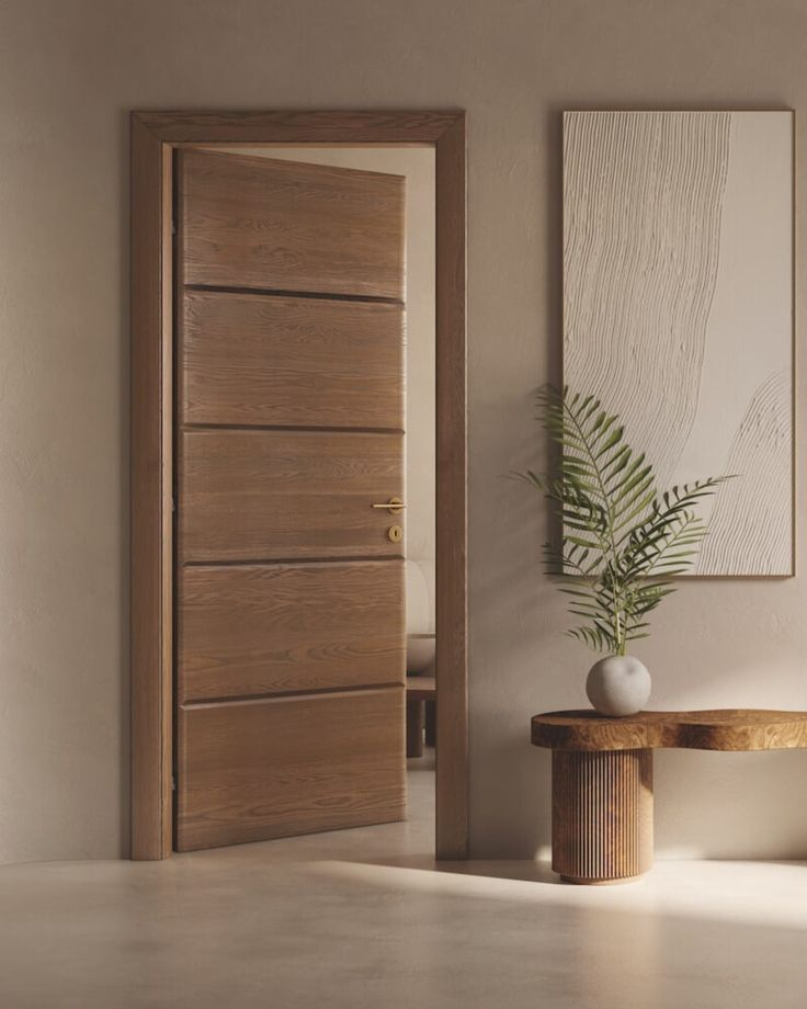 Minimalist White Door